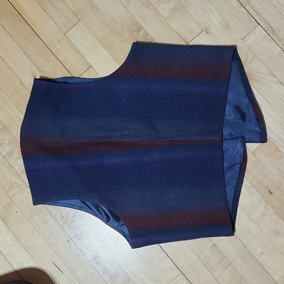 Pendleton Vintage Button Up Navy Blue Wool Vest Size 40 - Picture 4 of 4